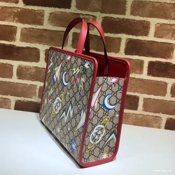 First bag ru tote bag GG GUCCI Children's print space 0609